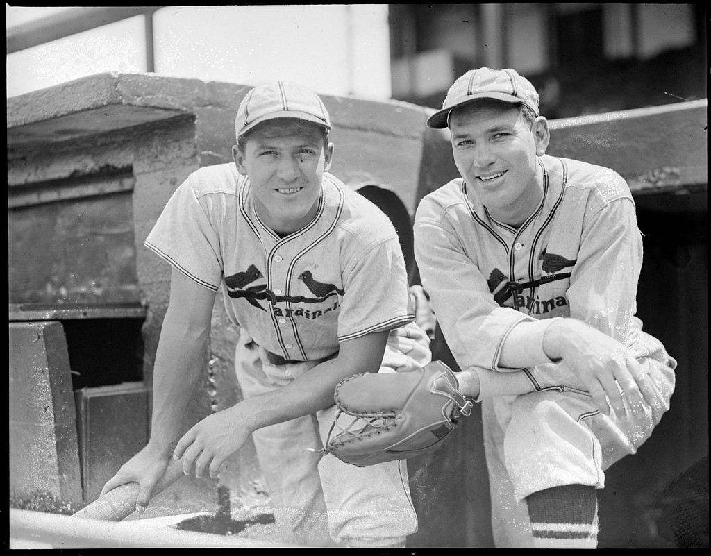 St. Louis Cardinals Joe "Ducky" Medwick and Dizzy Dean. Courtesy of the Boston Public Library, Leslie Jones Collection