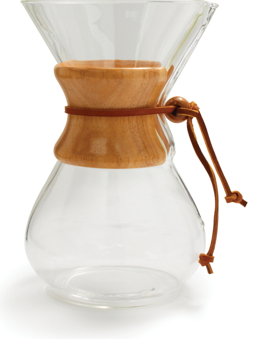 Heat-resistant, glass Chemex from Williams-Sonoma.