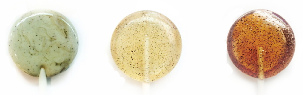 Coffee-flavored lollipops from leccarelollipops.com.