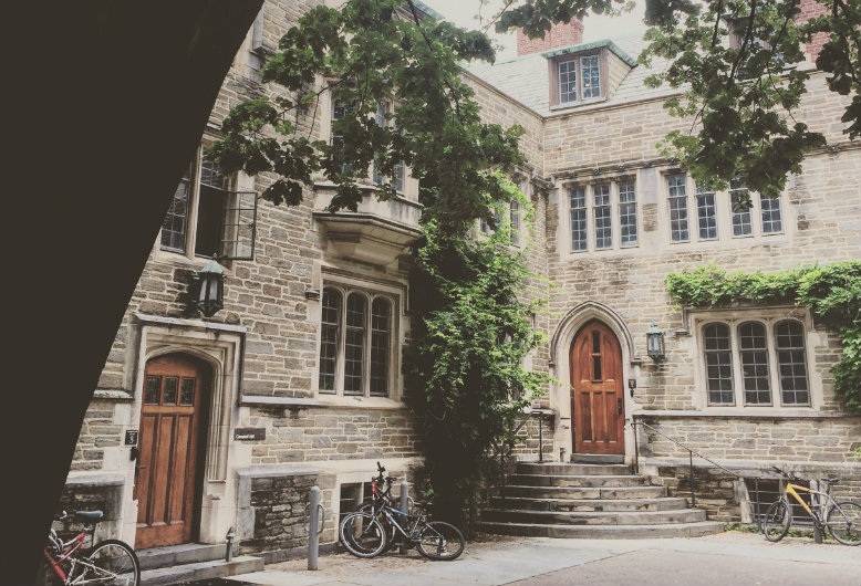 The view from an archway on Princeton University's campus. Photo by Lauren Bowers