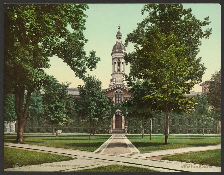 Nassau Hall, Princeton University in 1903. Photo courtesy of Wikimedia Commons.