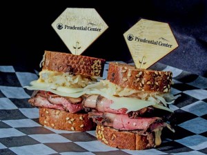 The Burke's Bacon Bar Reuben, from the new Prudential Center concession, the Handwich Shop.