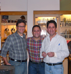 From left, Bob, Ron and Rick Kratchman, the second-generation leaders of Kitchen Kapers, with NJ stores in Princeton and Moorestown.