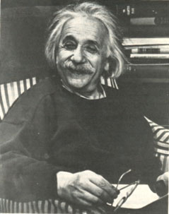 Albert Einstein (1879-1955) in his Princeton study. Courtesy of Bettman Archive / scanned image from August 1978 issue