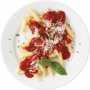 Ikea's penne with tomato sauce, from the Kids' Meals menu.