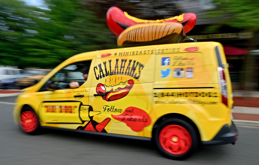 A Callahan's hot dog truck.