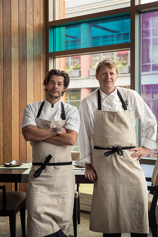 Elements chefs Scott Anderson, left, and Mike Ryan.