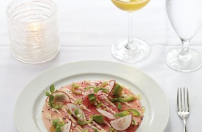 Tuna carpaccio Saddle Riverl Inn