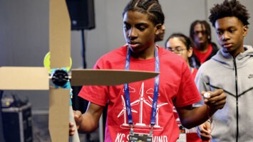 A student in National Society of Black Engineers