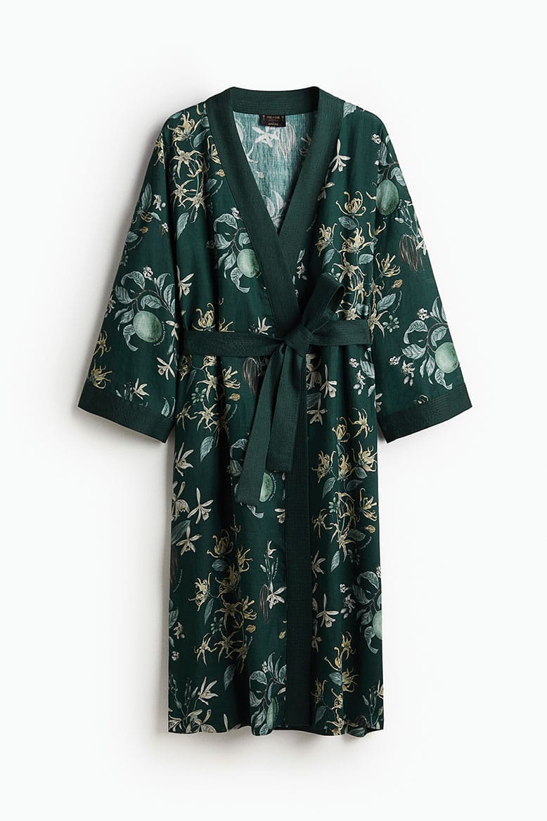 H&M Botanical print kimono-style robe