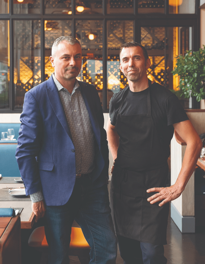GM Dominique Paulin and chef Olivier Muller at Faubourg