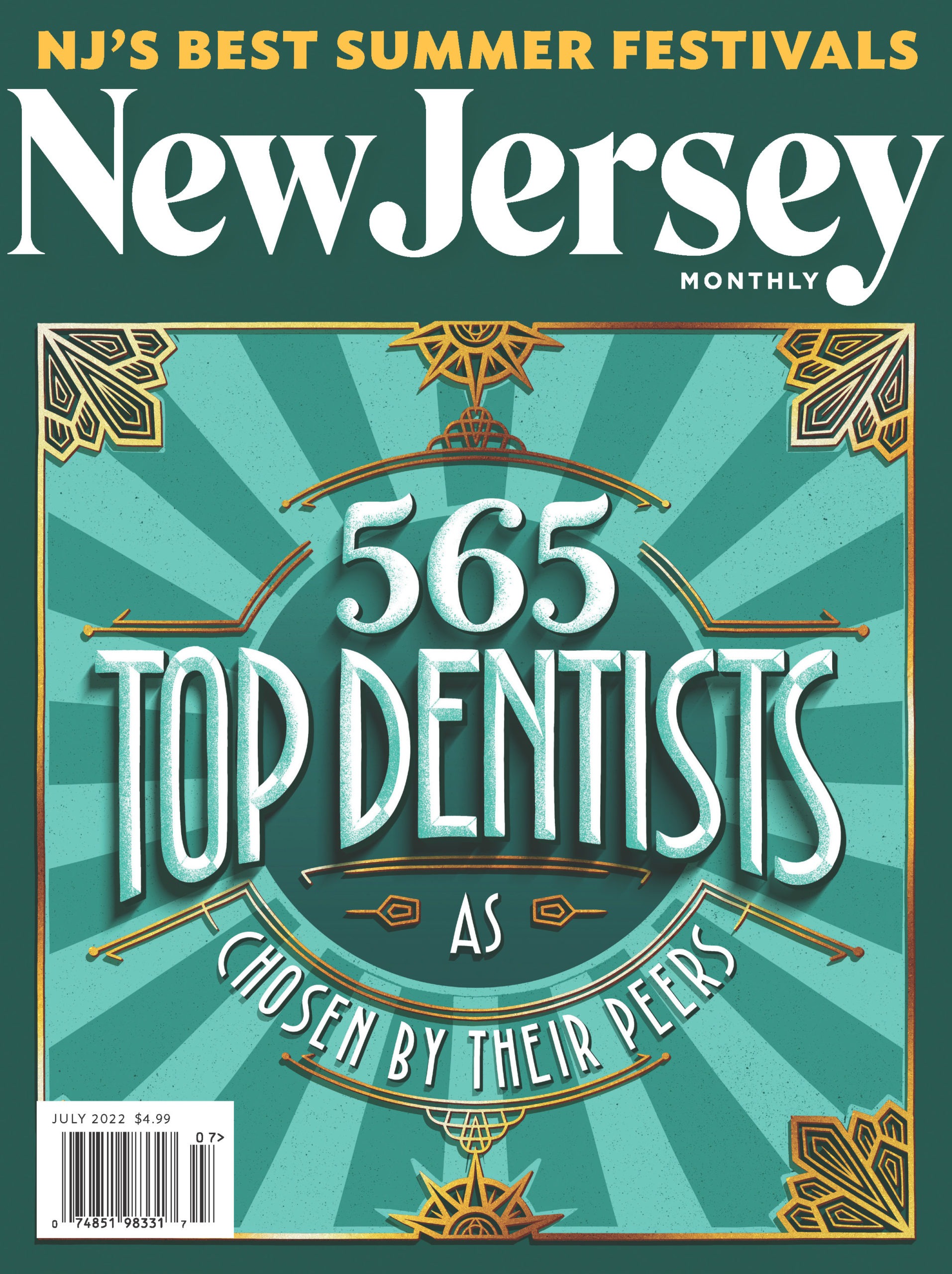 The cover of New Jersey Monthly's July 2022 issue.