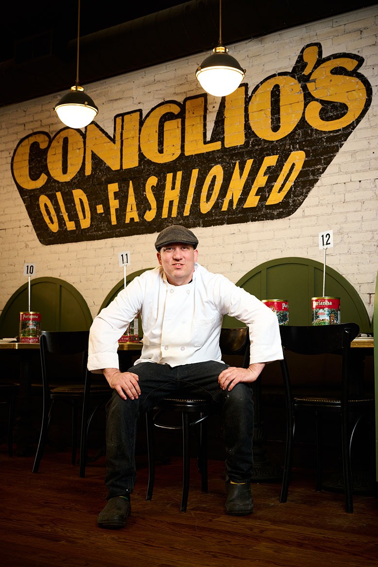 Nino Coniglio sits in his Morristown restaurant, Coniglio's Old Fashioned