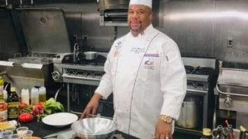 Atlantic City chef Larry Alexander in a kitchen