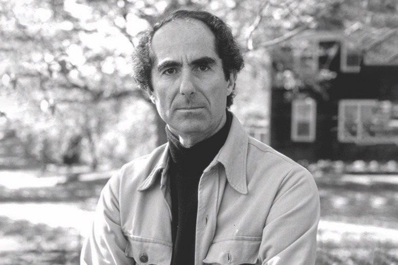 Black-and-white headshot of Philip Roth