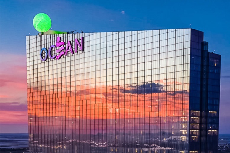 Ocean Casino Resort in Atlantic City at sunset