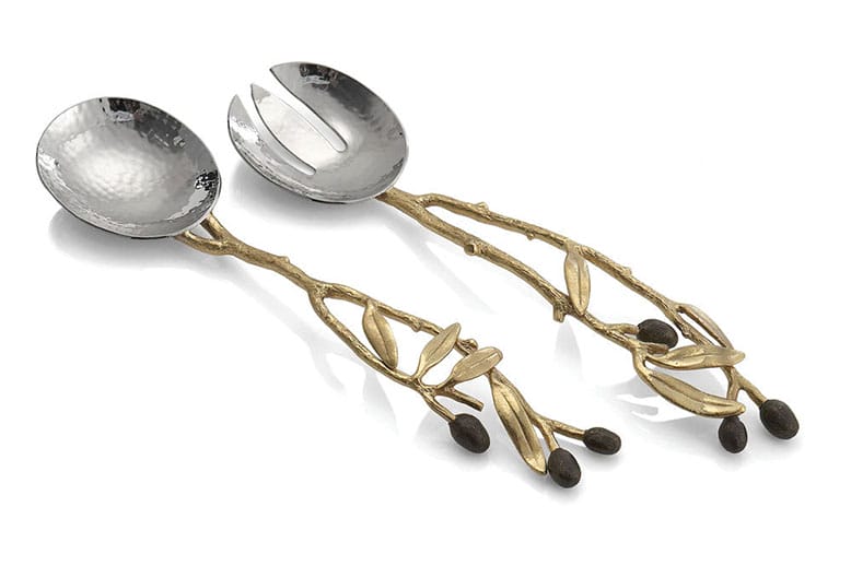 Michael Aram olive-branch serving spoons from CBL Fine Art in West Orange