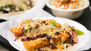 Fish tacos from Lulu's Truck in New Jersey