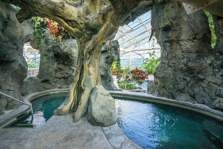 The Biosphere Pool at Crystal Springs Resort in Hamburg.