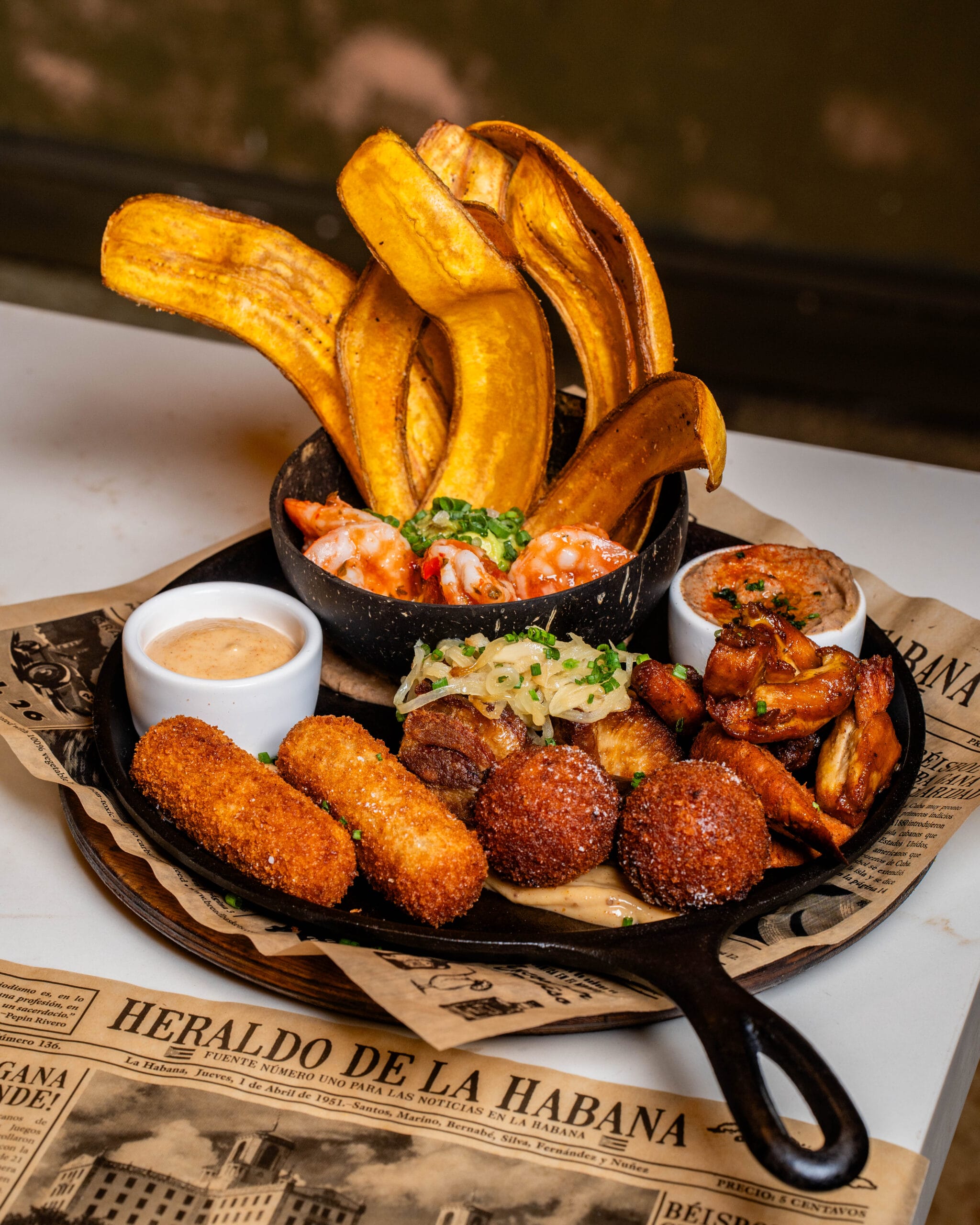 A platter of food at Cuba Libre in Atlantic City