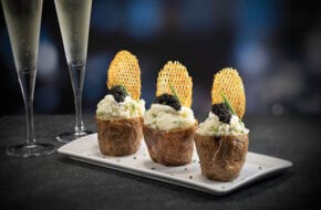 Caviar-topped potatoes from Eddie V's