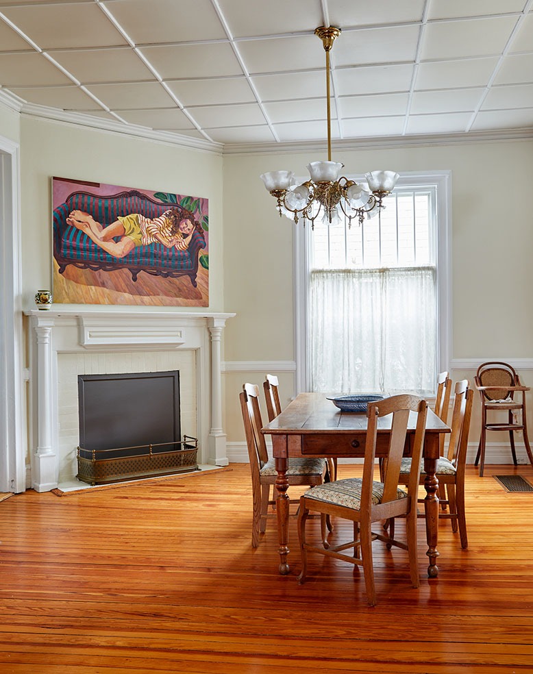 The dining room of Michael Aaron Rockland and Patricia Ard's Morristown home