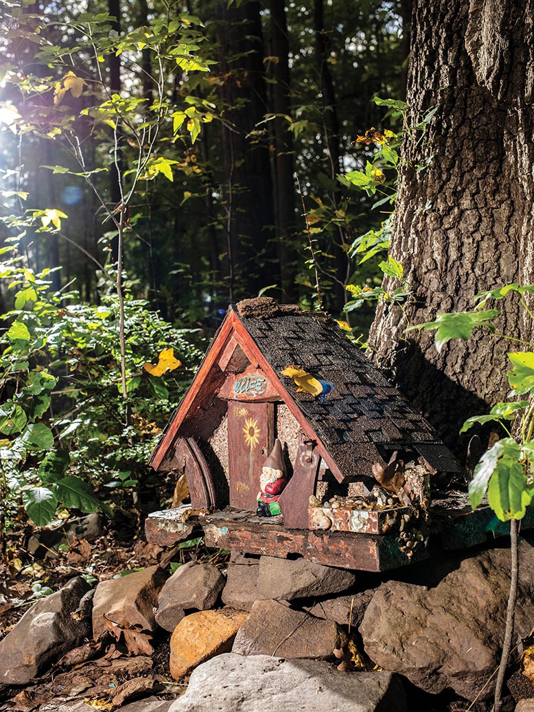 A fairy house along the South Mountain Fairy Trail