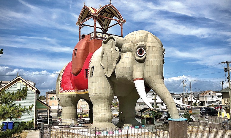 The six-story Lucy the Elephant in Margate.