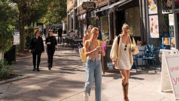 Pedestrians in downtown Princeton