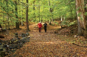 Two hikers at South Mountain Reservation