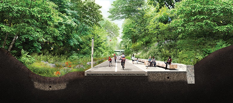 How the Essex-Hudson Greenway will look in Montclair.