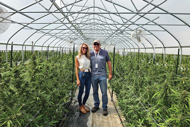 Kelly Gatto and Jim DiNatale at Brute's Roots Dispensary in Egg Harbor