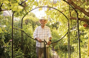 man in garden