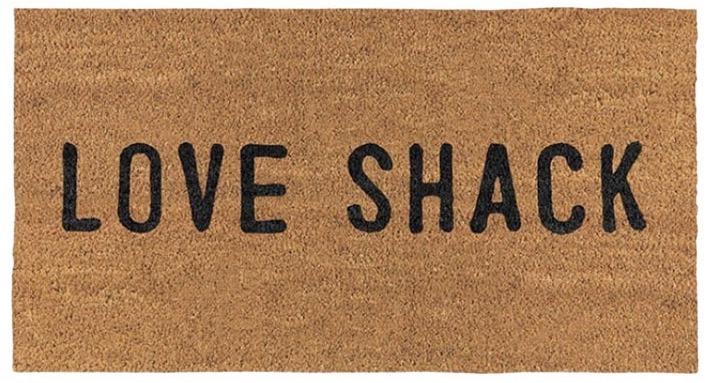 Love Shack welcome mat from Sandy Banks Boutique in Beach Haven