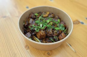 A bowl of drunken noodles from Wokworks in Margate City