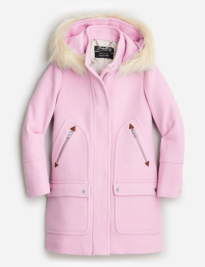 Pink wool coat 