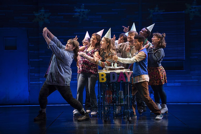 A birthday scene in "Kimberly Akimbo" on Broadway