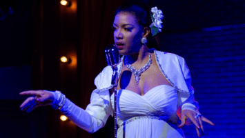 Tracey Conyer Lee as Billie Holiday in the Vanguard Theater Company's production of "Lady Day at Emerson's Bar and Grill"