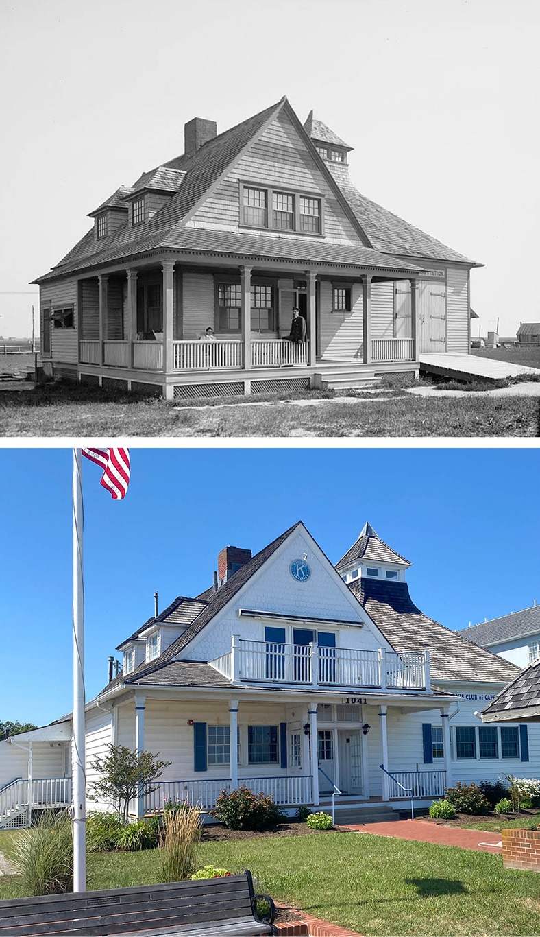 The former Cold Springs Station, now the meeting space for the Kiwanis Club in Cape May