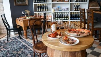 The dining room at Woodshed Pizzeria Napoletana in Point Pleasant