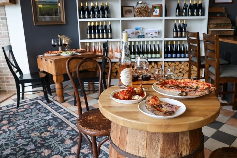 The dining room at Woodshed Pizzeria Napoletana in Point Pleasant