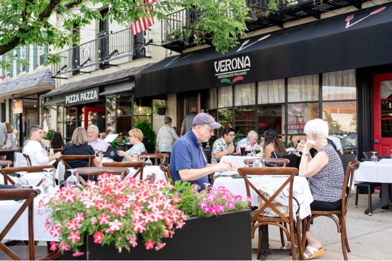 Outside Verona Ristorante in Haddonfield