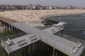 The T-shaped pier in Ocean Grove