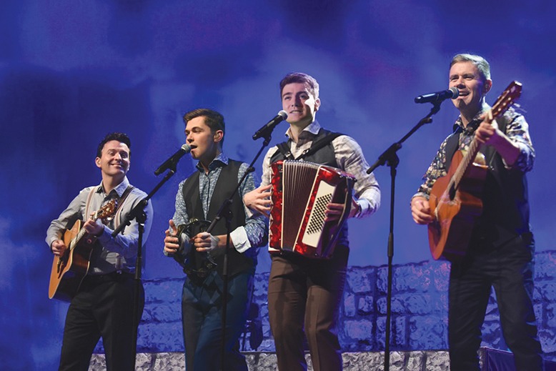 The four members of Celtic Thunder perform.