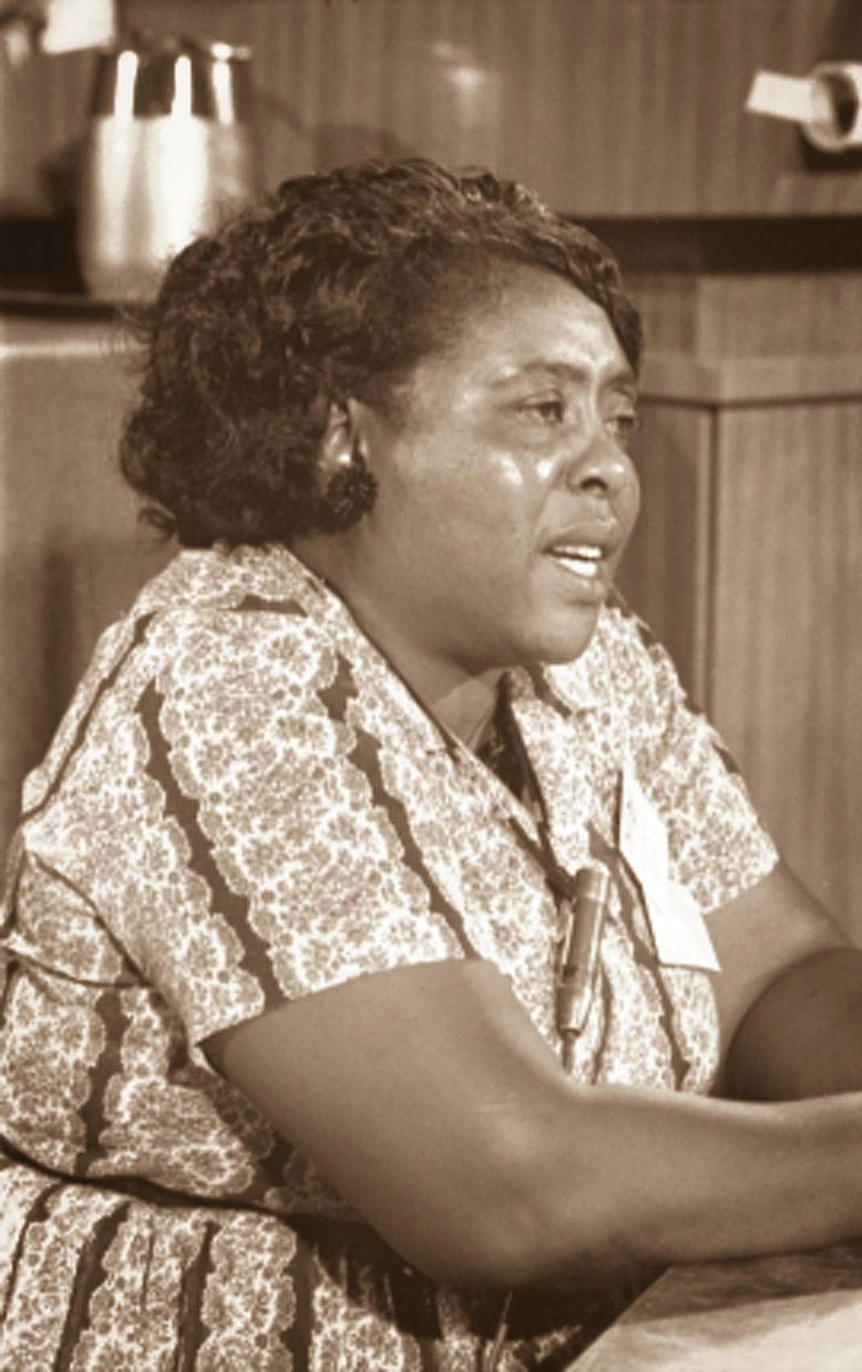 Fannie Lou Hamer's televised testimony at the 1964 Democratic Convention in Atlantic City