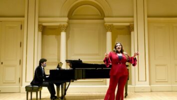 Shanley Horvitz singing at Carnegie Hall.