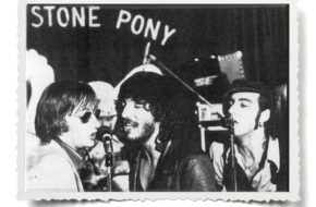 Southside Johnny Lyon, Bruce Springsteen and Steven Van Zandt perform at the Stone Pony during the Asbury Jukes’ famed radio-broadcast show on Memorial Day weekend in 1976.