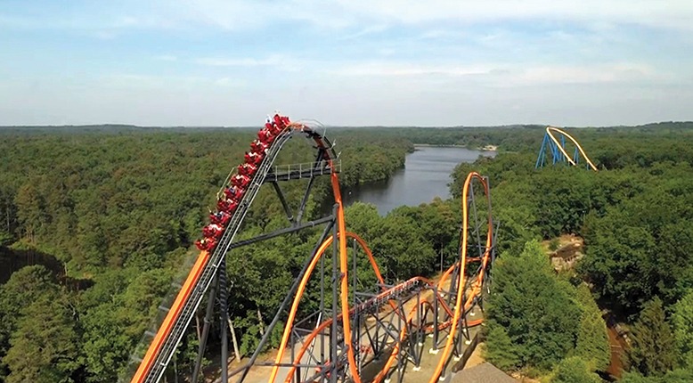 The Jersey Devil Coaster at Six Flags in Jackson Township.