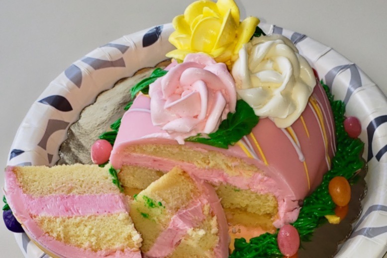 A festive Easter cake at the Macaroon Shop in Avon-by-the-Sea