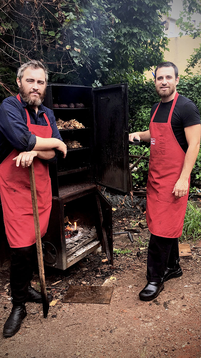 Partners David Gill and Joel Romano at Wildwoods BBQ in North Wildwood